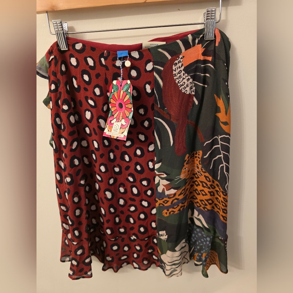 FARM Rio Multicolor Animal Print Skirt